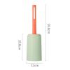 MOOWI Toilet Brush Home Toilet Brush Household Long Handle Without Dead Angle Thick Bristles Cleaning Brush with Base Cleaning Brush Bathroom Brush and Holder (Color : Gold) view 2