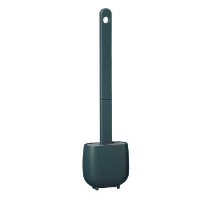 MOOWI Toilet Brush Silicone Toilet Household Toilet Brush Toilet Brush Wall-Mounted Toilet Set Tough and Durable Storage Convenient Toilet Brush Bathroom Brush and Holder (Color : 09)