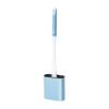 MOOWI Toilet Brush Silicone Toilet Household Toilet Brush Toilet Brush Wall-Mounted Toilet Set Tough and Durable Storage Convenient Toilet Brush Bathroom Brush and Holder (Color : 04) view 1