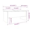 BUKSCYJS Coffee Table,Lift-Top Dining Table, Open Coffee Table Suitable for Living Room, Office, Balcony, Family Living Room Concrete Gray 40.2"X19.9"X18.3" Engineered Wood view 2