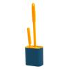 MOOWI Toilet Brush Silicone Toilet Household Toilet Brush Toilet Brush Wall-Mounted Toilet Set Tough and Durable Storage Convenient Toilet Brush Bathroom Brush and Holder (Color : 06) view 1