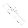 Ammyoo Artificial Faux Plants Flowers Indoor Spring Summer Decor, 4 Bundles Fake Silk Plum Blossom,Faux Silk Cherry Blossom Branches for Wedding Office Party Hotel Home Decor, Vase Not Included(White) view 2
