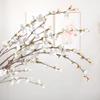 Ammyoo Artificial Faux Plants Flowers Indoor Spring Summer Decor, 4 Bundles Fake Silk Plum Blossom,Faux Silk Cherry Blossom Branches for Wedding Office Party Hotel Home Decor, Vase Not Included(White) view 4