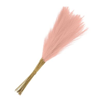 MECCANIXITY 15Pcs Faux Pampas Grass,21"/55cm Fake Pampas Grass Decor for Living Room Party Wall Vase Wedding Decoration,Pink