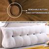 Queen Triangular Reading Wedge Pillow, Headboard Pillow Headroll Pillow Bed Wedge Pillow Backrest Pillow Sitting Bed Headboard Pillow With Side Pockets Twin Size ( Color : Coffee , Size : Queen(59"/15 view 2