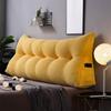 Headboard Pillow Wedge Bed Rest Reading Pillow Day Bed Pillow Triangular Headboard Wedge Pillow Throw Pillow Gap Filler Fits Recliner Bunk Bed With Removable Cover ( Color : Yellow , Size : Full/47.2 view 1