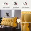 Headboard Pillow Wedge Bed Rest Reading Pillow Day Bed Pillow Triangular Headboard Wedge Pillow Throw Pillow Gap Filler Fits Recliner Bunk Bed With Removable Cover ( Color : Yellow , Size : Full/47.2 view 2