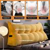 Headboard Pillow Wedge Bed Rest Reading Pillow Day Bed Pillow Triangular Headboard Wedge Pillow Throw Pillow Gap Filler Fits Recliner Bunk Bed With Removable Cover ( Color : Yellow , Size : Full/47.2 view 3