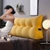 Headboard Pillow Wedge Bed Rest Reading Pillow Day Bed Pillow Triangular Headboard Wedge Pillow Throw Pillow Gap Filler Fits Recliner Bunk Bed With Removable Cover ( Color : Yellow , Size : Full/47.2 view 4