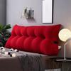 Headboard Pillow Wedge Bed Rest Reading Pillow Day Bed Pillow Triangular Headboard Wedge Pillow Throw Pillow Gap Filler Fits Recliner Bunk Bed With Removable Cover ( Color : Red , Size : Queen/59 inch view 1