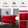 Headboard Pillow Wedge Bed Rest Reading Pillow Day Bed Pillow Triangular Headboard Wedge Pillow Throw Pillow Gap Filler Fits Recliner Bunk Bed With Removable Cover ( Color : Red , Size : Queen/59 inch view 2