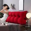 Headboard Pillow Wedge Bed Rest Reading Pillow Day Bed Pillow Triangular Headboard Wedge Pillow Throw Pillow Gap Filler Fits Recliner Bunk Bed With Removable Cover ( Color : Red , Size : Queen/59 inch view 4