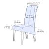 Deisy Dee Stretch XL/Oversized Extra Large Velvet Dining Room Chair Covers for Kitchen DiningRemovable Washable Chair Protectors Slipcovers (Grey, 2) view 3
