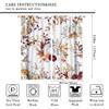 Autumn Curtains, Boho Pumpkins Rustic Fall Thanksgiving Harvest Farmhouse Floral Leaves Print Window Treatments for Kitchen Bedroom Living Room Cafe 42x54 Inch view 2