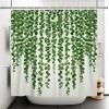 Bathroom Curtain Green Plant Leaf Vine Shower Curtain with Hooks Polyester Fabric Waterproof Bath Curtains for Bathroom Decor 55x67in-140x170cm/WxH Curtains view 4