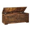 DINZI LVJ Storage Chest, 39.4Wooden Toy Box with 2 Safety Hinges, Retro Entryway Shoe Storage Bench with Flip-Top, Sturdy Large Storage Trunk for Living Room, Bedroom, Easy Assembly, Rustic Brown view 1
