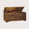 DINZI LVJ Storage Chest, 39.4Wooden Toy Box with 2 Safety Hinges, Retro Entryway Shoe Storage Bench with Flip-Top, Sturdy Large Storage Trunk for Living Room, Bedroom, Easy Assembly, Rustic Brown view 3