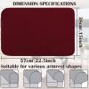 ZGDDPZA Armrest Chair Covers with Headrest, Soft Fleece Armchair Armrest Protectors with Storage Pockets, Non-Slip Furniture Covers for Leather & Fabric Chairs, Pet-Friendly (Wine Red,1 Seat 3PCS) view 4