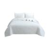 MarCielo 3-Piece 100% Cotton Oversized Bedspread Set Coverlet Set Lightweight Quilt Set Stitching Farmhouse Bedding Set (Queen (100"x106"), White) view 1