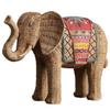 AAHIFIT Elephant Statue, Home Decor Office Decoration Bookshelf Ornaments Hotel Decor Rattan Compilation Resin Statue (13x6x10in) view 1