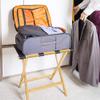 Katzowen Luggage Rack Guest Room Luggage Rack Double Layer 8 Bandages Solid Wood Easy to Assemble Travel Bag It Can Move Family ?,4 Colors (Color : A, Size : 80X47X65CM) view 3