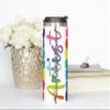 14oz Personalized Skiny Coffee Mug for Artist, Color Sublimation Coffee Tumbler Gift for Art Teacher, Fine Arts Appreciation Vacuum Insulated Cup Gift, Back to School Week for Artist, Painter Mug Lid view 2