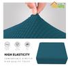 Easy-Going Stretch Square Ottoman Cover 40x40x15 inch Folding Storage Stool Furniture Protector Soft Rectangle slipcover with Elastic Bottom Peacock Blue view 3