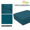 Easy-Going Stretch Square Ottoman Cover 40x40x15 inch Folding Storage Stool Furniture Protector Soft Rectangle slipcover with Elastic Bottom Peacock Blue view 4