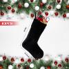 Seematn 10 Pcs 19 Inches Large Velvet Christmas Stockings Bulk - Soft Black Stocking for Christmas Fireplace Mantle Hanging Decor Xmas Tree Home Decorations view 2