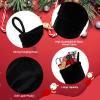 Seematn 10 Pcs 19 Inches Large Velvet Christmas Stockings Bulk - Soft Black Stocking for Christmas Fireplace Mantle Hanging Decor Xmas Tree Home Decorations view 3