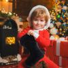 Seematn 10 Pcs 19 Inches Large Velvet Christmas Stockings Bulk - Soft Black Stocking for Christmas Fireplace Mantle Hanging Decor Xmas Tree Home Decorations view 4