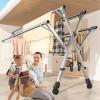 ATYUJKB Laundry Room Retractable Clothes Drying Rack, Laundry Room Racks with Shelves, Clothes Drying Rack Foldable with Wheels, 5 Rod Stainless Steel Drying Rack (160cm/63in) view 2