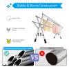ATYUJKB Laundry Room Retractable Clothes Drying Rack, Laundry Room Racks with Shelves, Clothes Drying Rack Foldable with Wheels, 5 Rod Stainless Steel Drying Rack (160cm/63in) view 3
