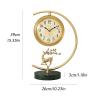 ARINAL Table Top Clocks Copper Clock Home countertop Clock Ornaments Antique Clock Marble Base Desktop Clock Office Desk Clock (Color : B) view 2