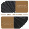 Folding Fan Wall Decoration Portable Fan Reflective Fan Handheld Fan Portable Hand Fan Foldable Hand Fan Hand Fans for Women Hollow Out Reflective Cloth Decorative Fan A25 Wood view 4