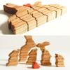 ROSLILY Custom Wooden Animal Family Figurine with 1-8 Names Personalized Cuddling Animals Name Blocks for Family Keepsake Gifts (Bunny) view 4