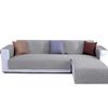 JIABOLANG Double Side L Shape Couch Cover Sectional Sofa Covers Set Chaise Couch Cover Slip Covers for Sofas Couches Sectional Furniture Protector Cover (Medium,Light Grey) view 1