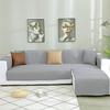 JIABOLANG Double Side L Shape Couch Cover Sectional Sofa Covers Set Chaise Couch Cover Slip Covers for Sofas Couches Sectional Furniture Protector Cover (Medium,Light Grey) view 2