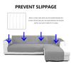 JIABOLANG Double Side L Shape Couch Cover Sectional Sofa Covers Set Chaise Couch Cover Slip Covers for Sofas Couches Sectional Furniture Protector Cover (Medium,Light Grey) view 4