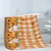 Bath Towels Set of 3 Fall Thanksgiving Pumpkin Sunflower Maple Leaves Orange Plaid Bathroom Towels Set Soft Absorbent Bath Towel Hand Towel Washcloth Decorative Towels for Bathroom kitchen Gym Spa view 3