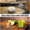 60 Pack Slate Drink Coasters, VIBRATITE 4 Inch Black Slate Stone Coasters Bulk Cup Coaster Laser Engraving Blanks with Anti-Scratch Bottom for Drink Coffee Bar Kitchen Home Decor, Square view 4