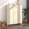 BUKSCYJS Shoe Cabinet,Enclosed Shoe Cabinet,Stackable Shoe Rack for Bedroom, Hallway, Doorway, Bathroom, Entrance, Honey Brown 33.5"X15.7"X42.5" Solid Wood Pine view 1