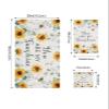 Bath Towels Set of 3 Inspirational Quote Sunflowers Eucalyptus Leaves Linen Texture Bathroom Towels Set Soft Absorbent Bath Towel Hand Towel Washcloth Decorative Towels for Bathroom Kitchen Gym Spa view 4