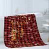 Bath Towels Set of 3 Merry Christmas Gold Xmas Tree Snowflakes Red Black Plaid Bathroom Towels Set Soft Absorbent Bath Towel Hand Towel Washcloth Decorative Towels for Bathroom kitchen Gym Spa view 3