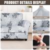 SearchI Stretch Sofa Cover Printed Couch Cover, Floral Pattern 4 Pieces Sofa Slipcover with 3 Separate Cushion Cover, Washable Furniture Protector for Living Room(Sofa, Leaf Pattern) view 2
