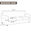 SearchI Stretch Sofa Cover Printed Couch Cover, Floral Pattern 4 Pieces Sofa Slipcover with 3 Separate Cushion Cover, Washable Furniture Protector for Living Room(Sofa, Leaf Pattern) view 3