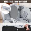 SearchI Stretch Sofa Cover Printed Couch Cover, Floral Pattern 4 Pieces Sofa Slipcover with 3 Separate Cushion Cover, Washable Furniture Protector for Living Room(Sofa, Leaf Pattern) view 4