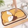 CHDGSJ Absorbable Water Stone Mat - Diatomite Stone Bath Mat, Quick Dry Diatomaceous Earth Bath Shower Mat, Non-Slip Rubber Bathtub Floor Mat(Fox,50 * 80cm) view 1