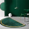 HM&DX 3D Light Luxury Area Rugs,Modern Abstract Circle Marble CarpetsLuxury Washable Non-Slip Circular Floor Mats for Living Dinning Room Bedroom Bathroom Modern Home Decorate(4ft, 2) view 1