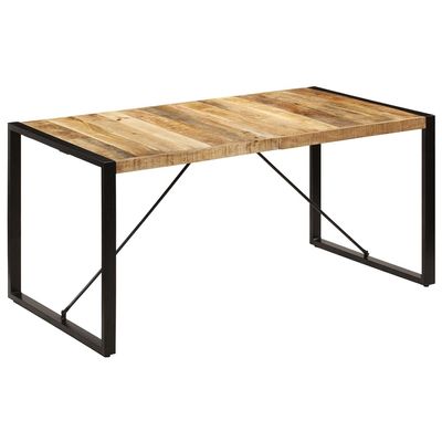 MNISDFL Dining Table 63"x31.5"x29.5" Solid Mango Wood, Bar Table, Kitchen Table Perfect for Small Spaces and Family Gatherings